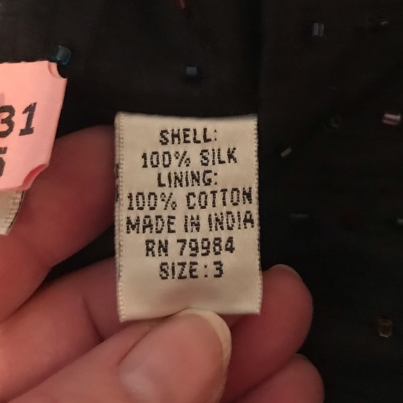 Chico’s Black Jeweled Blouse Size 3. (I would call it an XL or 16/18) - Picture 7 of 8